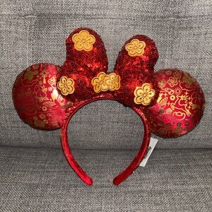Red and Gold Lunar New Year Mickey Ears Headband